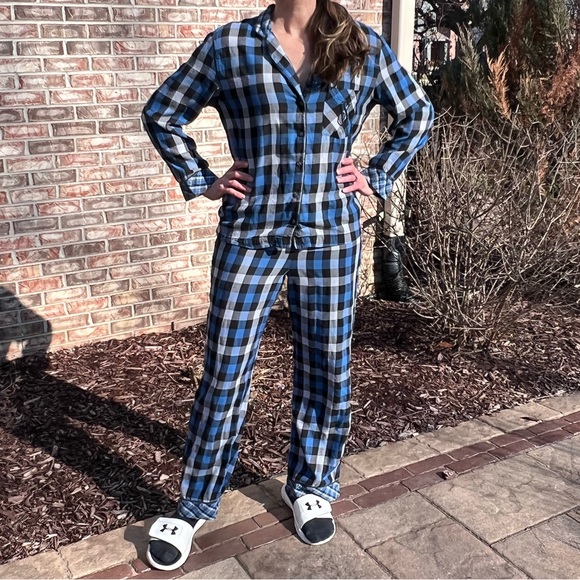 - Victoria’s Secret Blue Plaid Pajama Set SZ S! EUC! - Picture 1 of 16